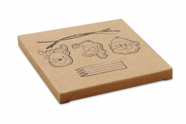 Logo trade promotional gift photo of: Drawing wooden ornaments set