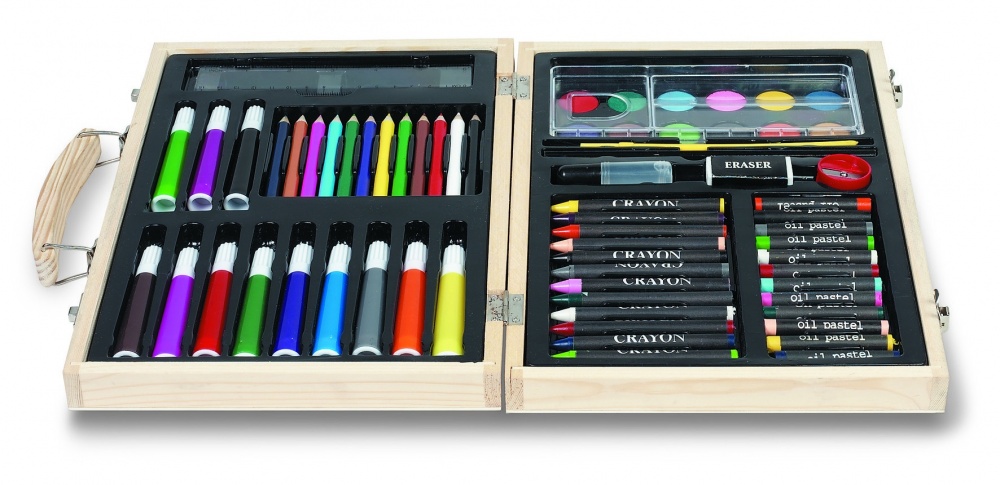 Logotrade promotional giveaway image of: Artist's set in wooden box