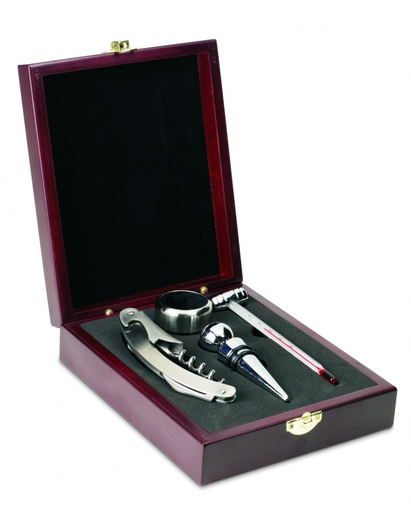 Logotrade promotional giveaway picture of: Classic wine set in wooden box