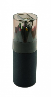 Logo trade promotional merchandise picture of: Black colouring pencils