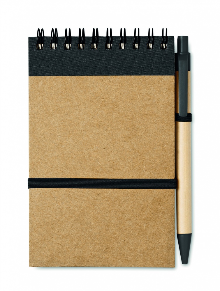 Logotrade promotional merchandise image of: A6 recycled notepad with pen