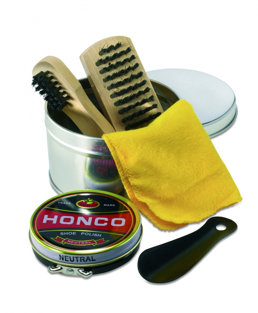 Logo trade corporate gifts image of: Shoe polish kit