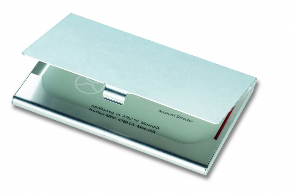 Logo trade promotional giveaway photo of: Aluminium business card holder