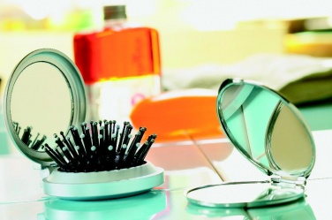 Logo trade corporate gifts image of: Foldable brush/mirror