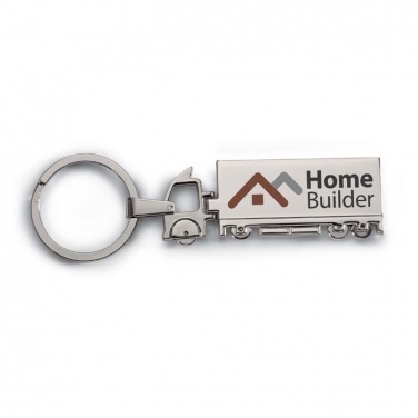 Logo trade advertising products image of: Truck metal key ring Oulu