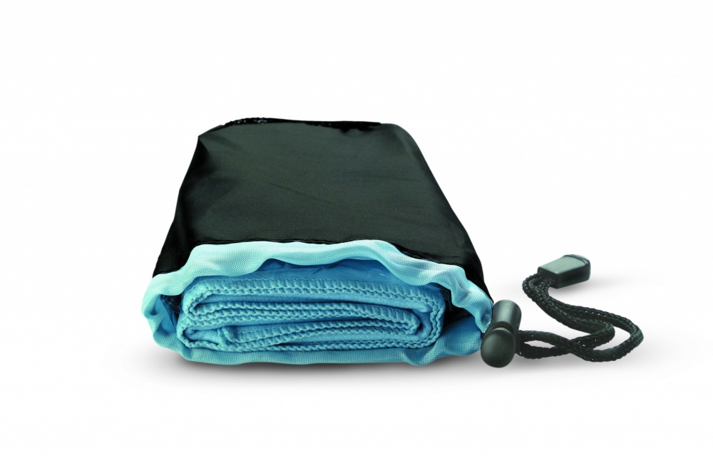 Logo trade business gifts image of: Sport towel in nylon pouch