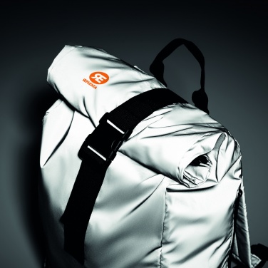 Logo trade promotional giveaway photo of: Reflective Rolltop backpack