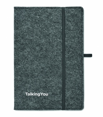Logotrade promotional giveaway image of: A5 notebook RPET felt