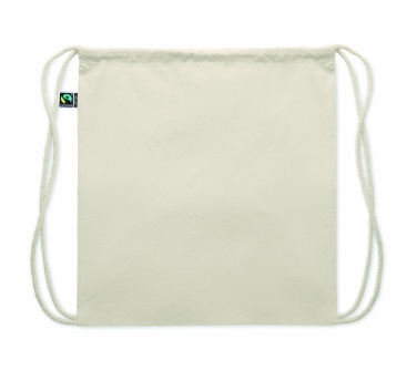 Logo trade business gifts image of: Drawstring bag Fairtrade