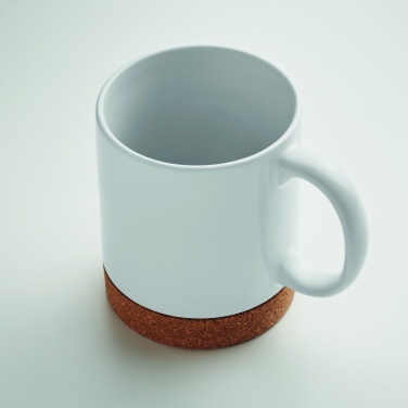 Logo trade promotional giveaways image of: Sublimation ceramic cork mug