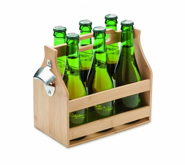Logotrade advertising products photo of: 6 beer crate in bamboo
