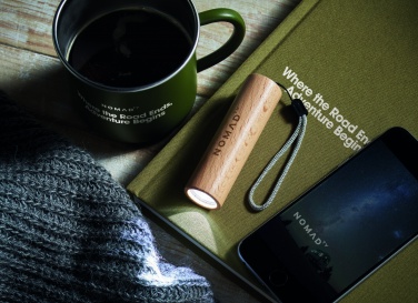 Logotrade promotional products photo of: Beech wood rechargeable torch