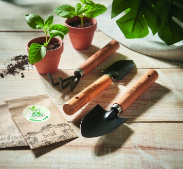 Logo trade promotional giveaways image of: 3 garden tools  in RPET pouch