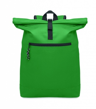 Logo trade promotional giveaways image of: 600Dpolyester rolltop backpack