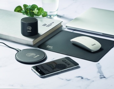 Logo trade business gifts image of: Recycled PU wireless speaker