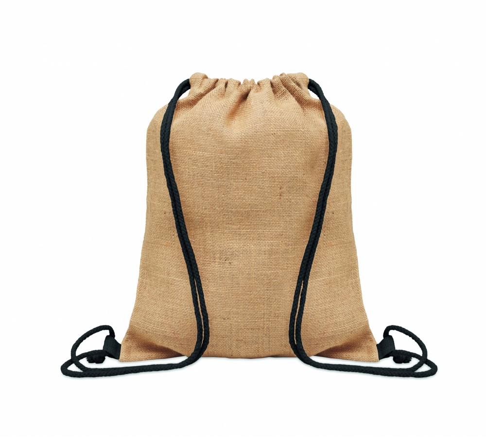 Logo trade promotional product photo of: Jute drawstring bag
