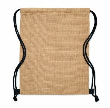Logo trade corporate gift photo of: Jute drawstring bag
