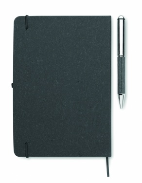 Logo trade promotional gift photo of: Recycled leather notebook set
