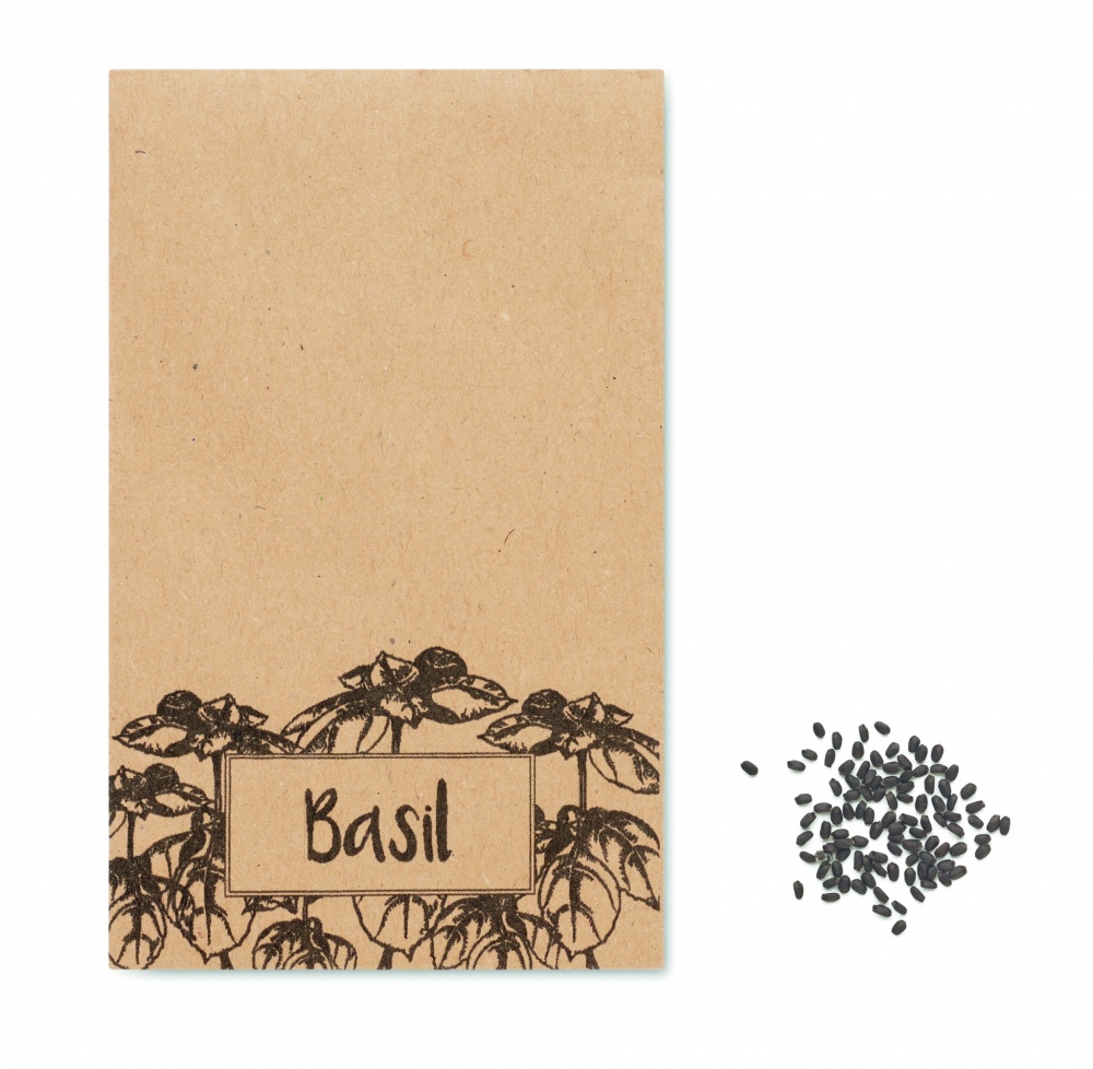 Logo trade promotional merchandise photo of: Basil seeds in craft envelope
