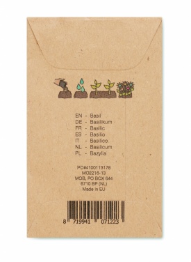 Logotrade promotional products photo of: Basil seeds in craft envelope