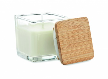 Logo trade advertising product photo of: Squared fragranced candle 50gr