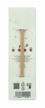 Logo trade corporate gifts image of: Natural pencil in seeded pouch