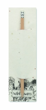 Logotrade promotional items photo of: Natural pencil in seeded pouch