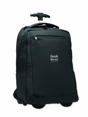 Logotrade corporate gift picture of: A portable backpack trolley with wheels, made of 600D RPET polyester