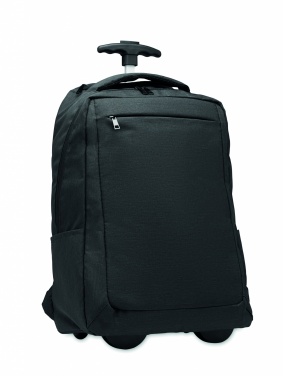 Logo trade promotional gifts picture of: A portable backpack trolley with wheels, made of 600D RPET polyester