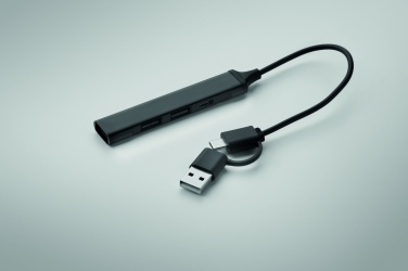 Logotrade promotional item picture of: USB 4 port hub 19 cm