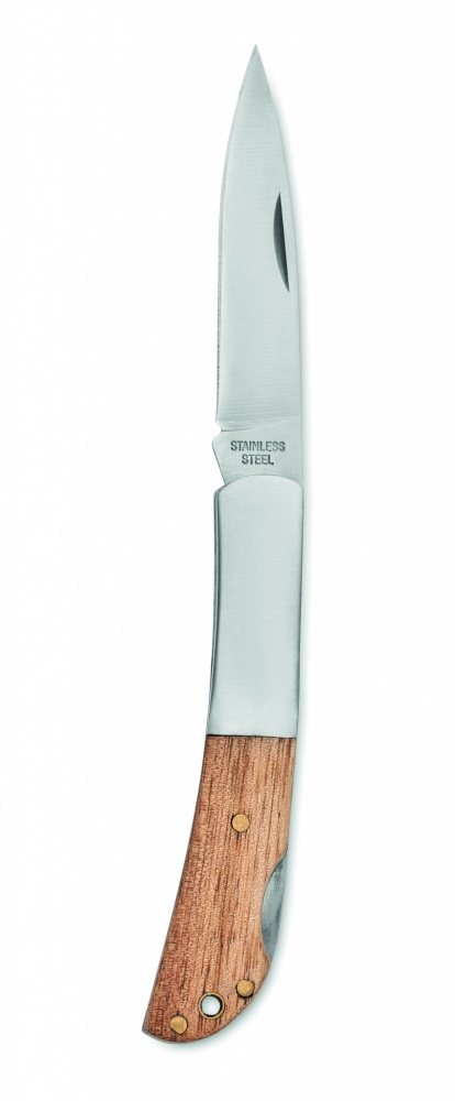 Logotrade advertising product image of: Foldable knife in acacia wood