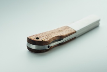 Logotrade promotional merchandise photo of: Foldable knife in acacia wood