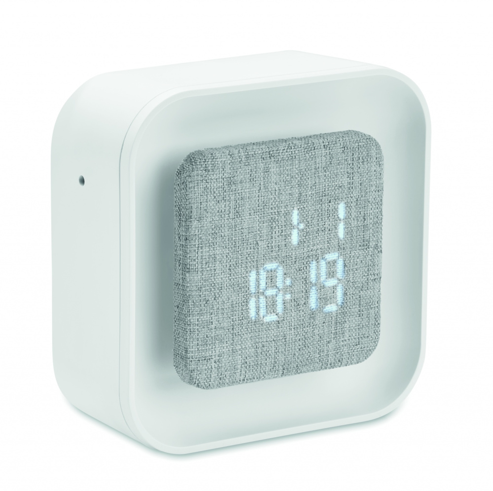Logotrade promotional product picture of: Recycled ABS/RPET alarm clock Stuttgart