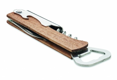 Logo trade promotional items picture of: 3 in 1 bamboo bottle opener WOOL