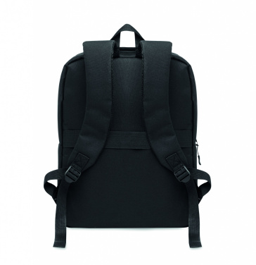 Logo trade promotional merchandise image of: Slim 15 inch laptop backpack made of 600D RPET polyester with a 210D lining and customizable printing