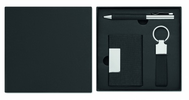 Logo trade promotional giveaway photo of: 3-piece gift set in a gift box with customizable printing