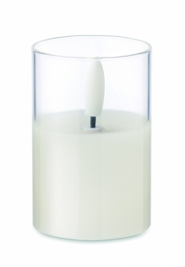 Logo trade promotional merchandise photo of: LED wax candle in glass holder