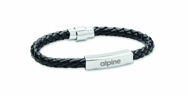 Logo trade promotional product photo of: Braided faux leather bracelet