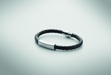 Logotrade advertising products photo of: Braided faux leather bracelet