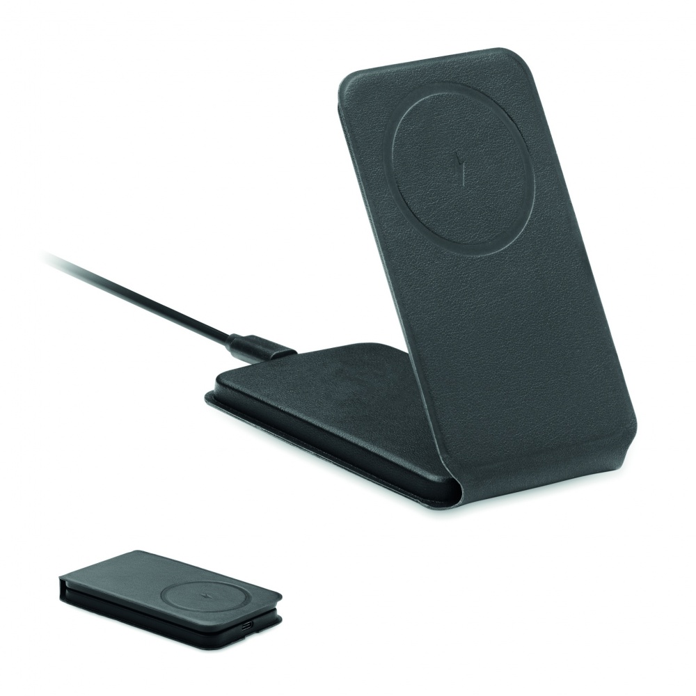 Logo trade promotional gifts image of: Foldable magnetic charger 15W