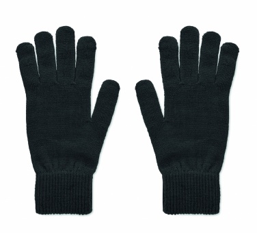 Logo trade promotional giveaway photo of: Knitted gloves in RPET