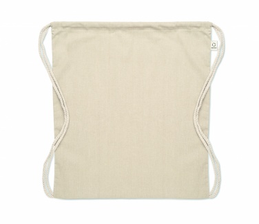 Logo trade promotional gifts picture of: Recycled cotton drawstring bag