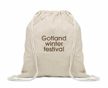 Logo trade promotional merchandise image of: Recycled cotton drawstring bag