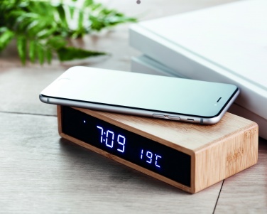 Logotrade corporate gift image of: Wireless charger in bamboo 5W