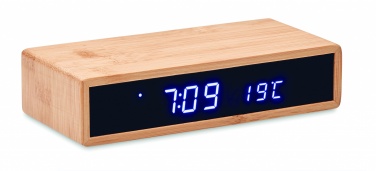 Logo trade promotional gift photo of: Wireless charger in bamboo 5W