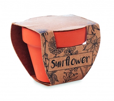 Logo trade promotional items picture of: Terracotta pot 'sunflower'