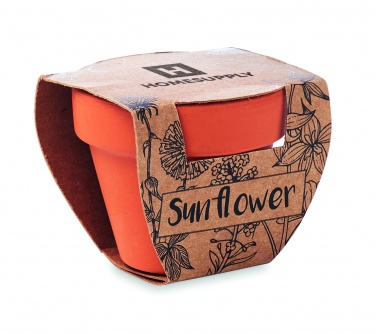 Logo trade corporate gifts image of: Terracotta pot 'sunflower'
