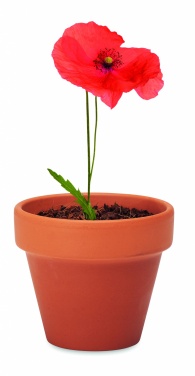 Logo trade promotional giveaways image of: Terracotta pot 'poppy'