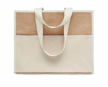 Logotrade promotional gift image of: Jute and canvas cooler bag
