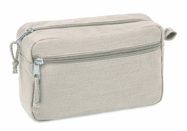 Logotrade promotional giveaway image of: Hemp toilet bag hemp 200 gr/m²